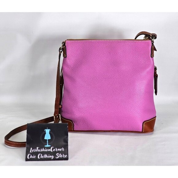 Dooney & Bourke Women's Light  Purple  Pebble Leather Crossbody Bag Medium 245 - Picture 7 of 13